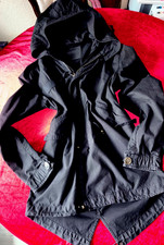 MR & MRS. ITALY PARKER FISHTAIL BLACK GR: M/L COTTON LUXUS GOTHIC GROSSE KAPUZE