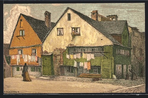 Künstler ernst e - künstler-ak,