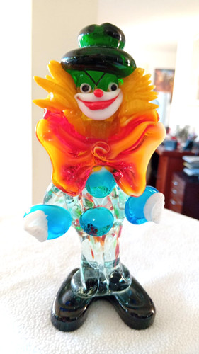 Schwere glas skulptur clown - glas,