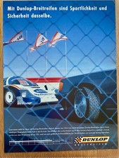 Dunlop Breitreifen Mercedes W201 Lorinser Original 1985 Vintage Advert Werbung