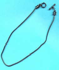 Halskette mit Knebelverschluss altsilberfarben - 48 cm