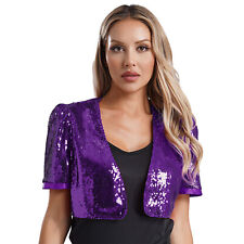 DE Damen Pailletten Jacke