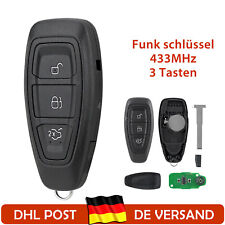 3Tasten Funk Schlüssel 433MHz Für Ford Fiesta Focus B-Max C-Max SMax Kuga Mondeo