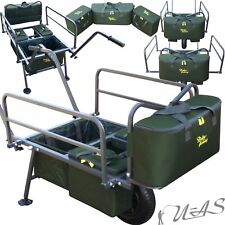 Delta Fishing XL Trolley Prestige 4 Taschen Carp Barrow Angel Transportwagen Kva