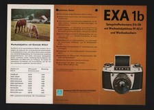 DRESDEN, Prospekt 1980 VEB Pentacon Dresden EXA 1b Spiegelreflex-Kamera