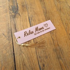 Lesezeichen leder rosa relax - leder,