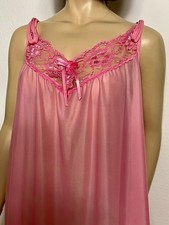VINTAGE NYLON NACHTHEMD NEGLIGEE L 44 46 seidenglatt bodenlang NYLON (?)