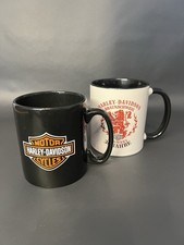 Harley-Davidson H-D Core Bar & Shield Mug  2 Tassen Schwarz & Weiß Neuwertig✅