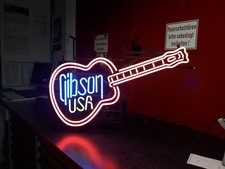 Neonsign Leuchtreklame Gitarre