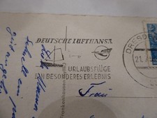 Deutsche Luftpost,Interflug,Flugzeug,Dreden,DDR,Lufthansa,Nebenstempel,Flugwesen