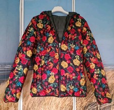 Super Vingino Wende Stepp Jacke Kapuze 2 in1 ❤️ olivgrün/ geblümt?Gr. 14 Jahre