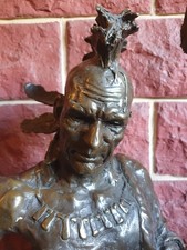 Indianer irokese bronze büste - indianer,