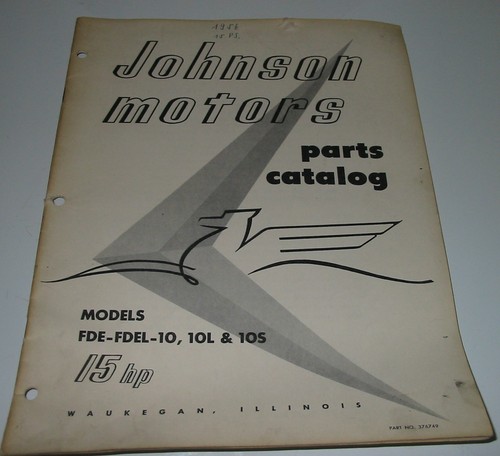 Parts catalog johnson motors - parts,