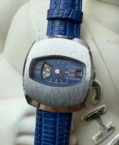 Vintage prätina scheibenuhr - prätina,