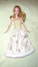 Barbie Engel Kleid Winter Zauber Schnee Königin Weihnachtskleid Weihnachten K57