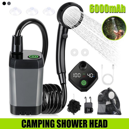 Tragbare campingdusche 6000mah - tragbare,