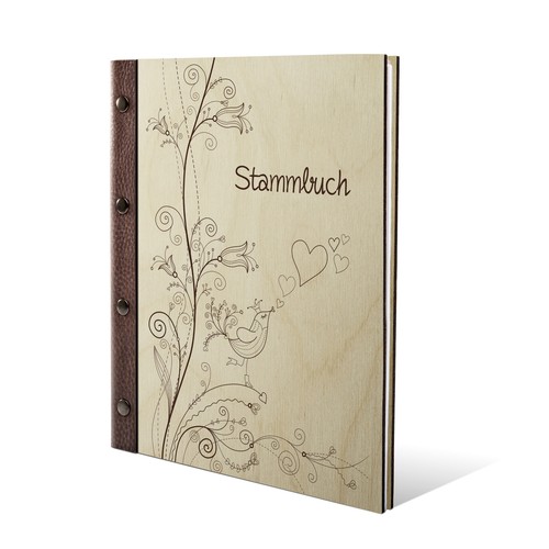 Stammbuch birkensperrholz holz - stammbuch,