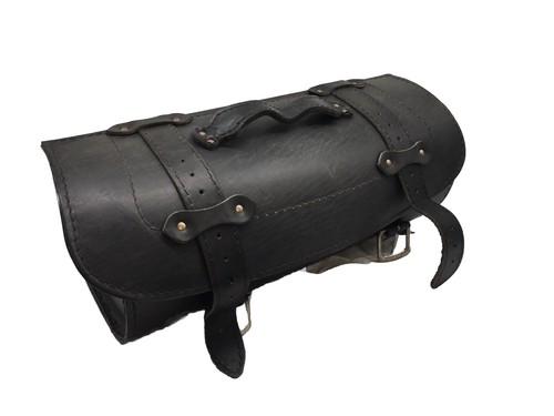 Leder werkzeugrolle schwarz - leder,