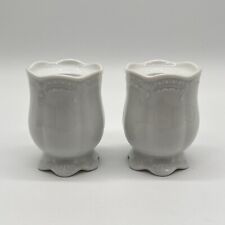 Hutschenreuther Porzellan Kerzenhalter „Viktoria“ Kerzenständer Weiß Vintage