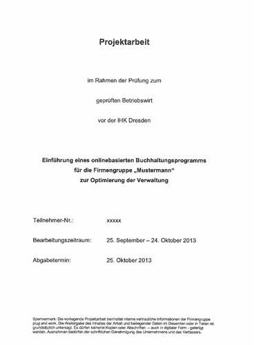 Projektarbeit ihk gepr - projektarbeit,