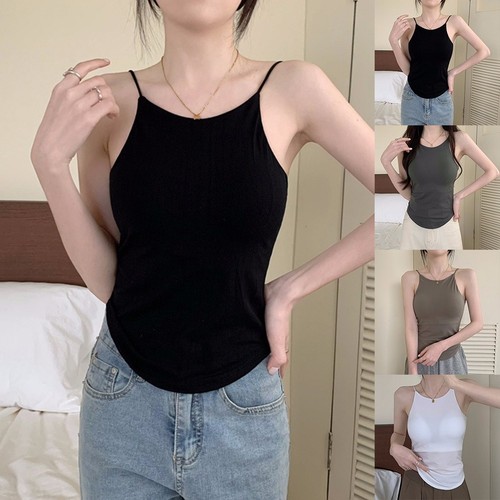 Damen neckholder top weste - top,