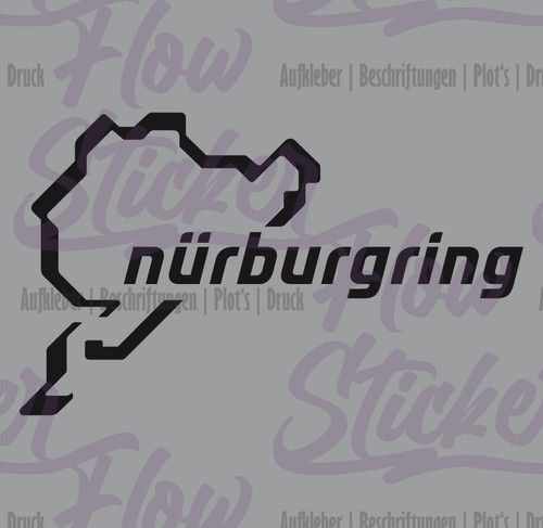 14x8 nürburgring sticker - 14x8,5, cm