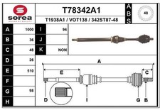 Antriebswelle für Volvo S60 I