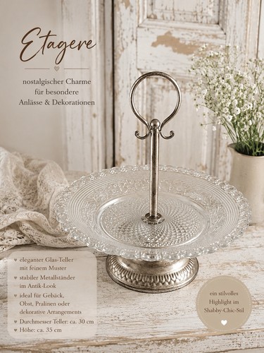 Etagere landhaus glasteller - etagere,