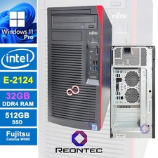 Workstation Fujitsu Celsius W580n Intel Xeon E-2124 Win11Pro 32GB RAM 512GB SSD