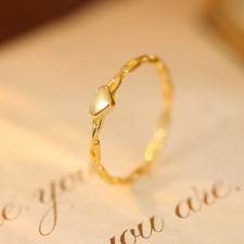 Echt 925 Sterling Silber * Ring Fingerring Verstellbar * Herz Kette