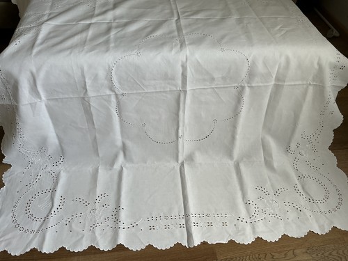 Antike tischdecke fein leinen - antike,