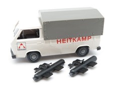 345HO /40 - Roco H0 - VW Bus T3 Pritsche / Plane weiß HEITKAMP
