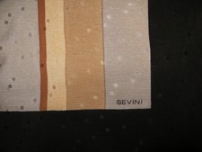 SEVINI Seidentuch Foulard  Seide 89x83 - handrolliert grau braun schwarz Vintage