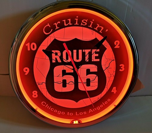 Route neon uhr - 66,
