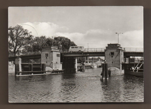 Ddr anklam peenebrücke - ak,