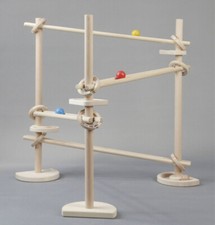 Kugelbahn Rollbahn Holz natur