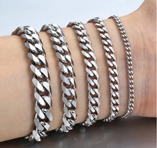 Panzer-Armband Echt 925 Sterlingssilber 6mm 8mm 10mm 12mm Damen Herren Schmuck