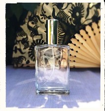 Parfum Flakon - leer - rechteckige Form - 50 ml silber - nachfüllbar - NEU