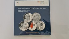 5 x 20 Euro , Gedenkmünzen 2021, im Jahresfolder, PP/Spiegelglanz