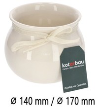 KOTARBAU® Keramischer Deko-Blumentopf Blumenkübel mit Schleife