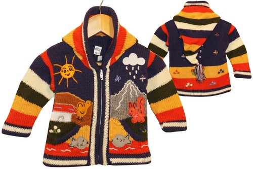 Kinder strickjacke blau - strickjacke,