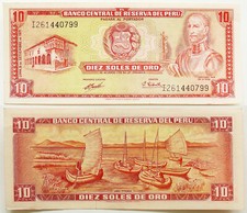 Peru 10 Soles de Oro 1971 -  Pick.100 - XF