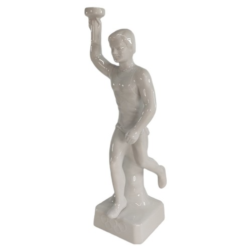 Fackelläufer porzellanfigur - fackelläufer,