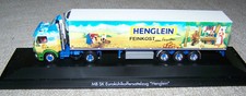 MB SK Eurokühlkoffersattelzug bunt  " Henglein Feinkost "   Herpa Nr : 120029