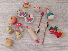 14x DDR Holz Baumbehang Erzgebirge Seiffen Christbaumschmuck Holzschmuck selten