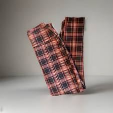 Schwarz/rot karierte Damenhose