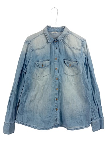 Mustang damen jeanshemd denim - jeanshemd,