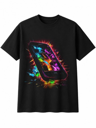 Neon flip phone shattered - neon,