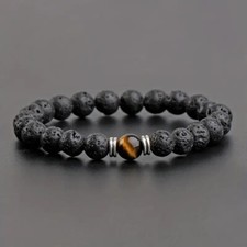 Armband Lavastein Tigerauge