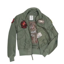 Fliegerjacke Sommer CWU-36P Nylon Grün Folie TOP GUN CWU36 COCKPIT USA ex AVIREX